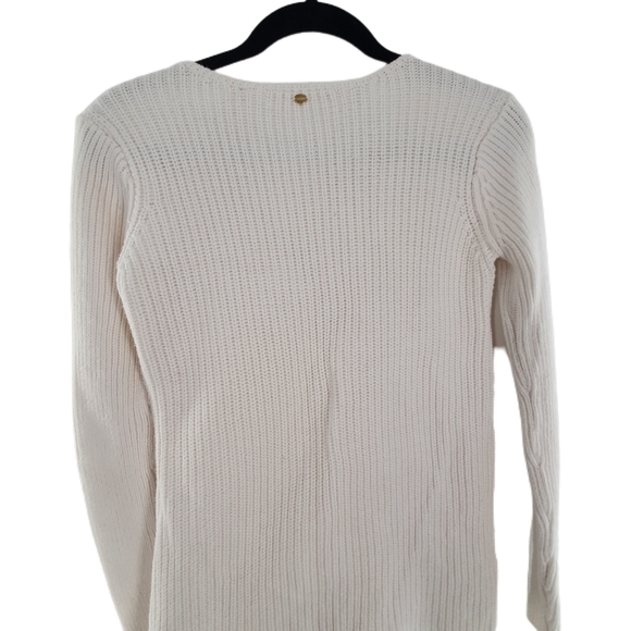Guess- White Knit Sweater w/ Zippers size X-Small - Picture 6 of 7
